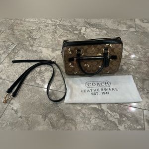 COACH Rowan Satchel In Signature Canvas-Bee Print